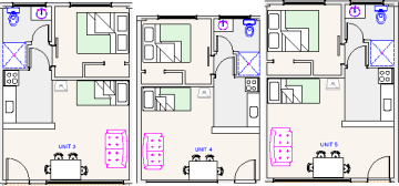 Example layout of units 3, 4 & 5, Image © Example layout of units 3, 4 & 5, Image ©