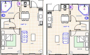 Luxury bedroom motel accommodation, Image ©