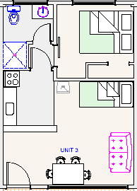 Motel Unit 3 floorplan